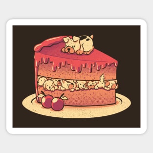 Strawberry Dog Puppy Cake by Tobe Fonseca Magnet